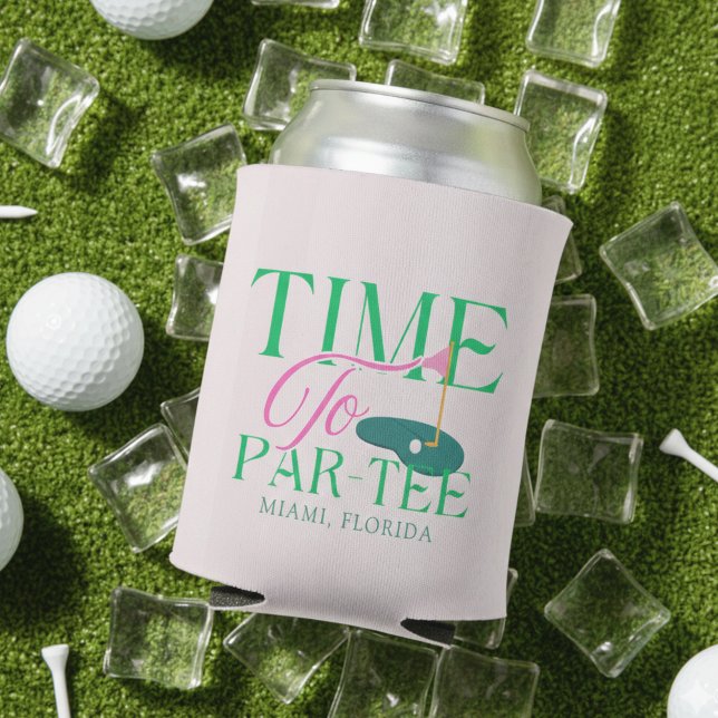 Porta-lata Time to Par-Tee Fun Golf Themed Bachelorette (Time to Par-Tee Golf Bachelorette Napkins)