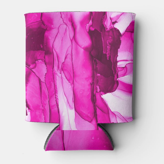 Porta-lata Tinta de álcool glamour, mole roxo. (Frente)