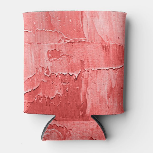 Porta-lata tinta de óleo de abstrato, textura de canvas. (Frente)