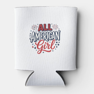Porta-lata Toda a Garota Americana Desenho Vetorial Vintage P