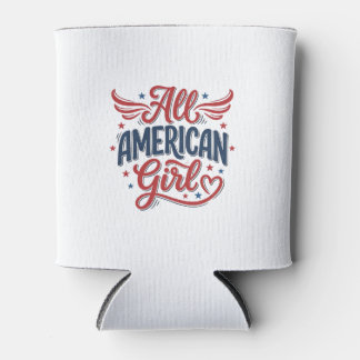 Porta-lata Toda Garota Americana Desenho Vetorial Vintage Pat
