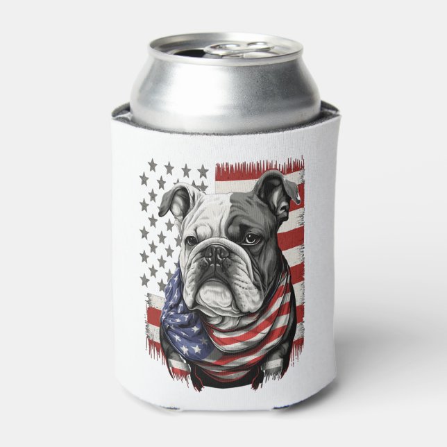 Porta-lata TODOS OS AMERICANOS DOG amam buldogue inglês (Can Front)