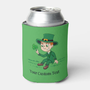 Porta-lata Toon leprechaun bonito com shamrock e arco-íris