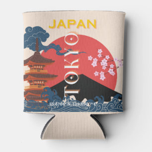 Porta-lata Tóquio Japão Viagem Art, Retro-Viagem Art