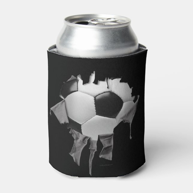 Porta-lata Torn Soccer Black Can Cooler (Can Front)