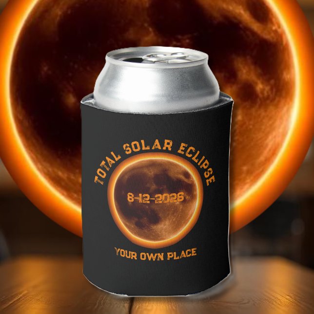 Porta-lata Total Solar Eclipse August 12 2026 (Total Solar Eclipse August 12 2026 Can Cooler )