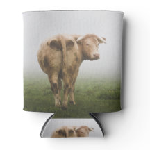 Touro de Vaca Branca olhando para trás em um campo