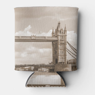 Porta-lata Tower Bridge, Londres: sepia da safra icônica