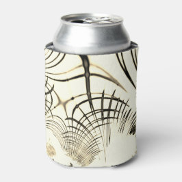 Porta-lata Traços curvos castanho-castanho-rosado, fundo clar