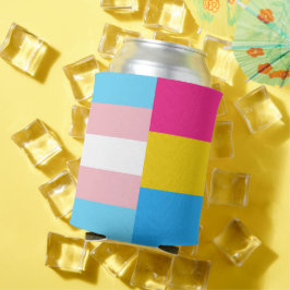 Porta-lata Transgender Pansexual Dual Pride Flag