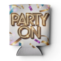 Transmissores de Texto Dourado Party On