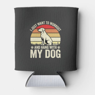 Porta-lata Treino Com Meu Cachorro Pôr do Sol Retro