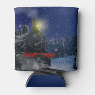 Porta-lata Trem de Natal na neve