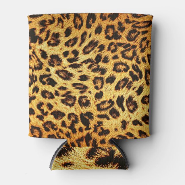 Porta-lata Trendy Leopard: Padrão de Design da pele. (Frente)