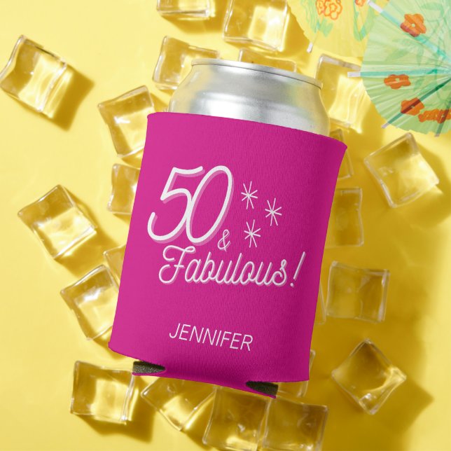 Porta-lata Trendy Pink 50 E Fabuloso Aniversário (Verão in situ)