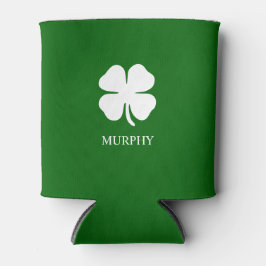 Porta-lata Trevo de Quatro Folhas Verde Irlandês