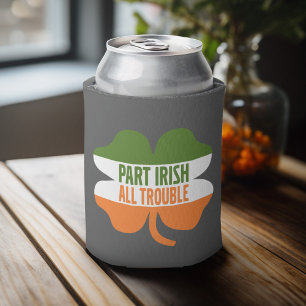 Porta-lata Trevo do Dia de São Patrício - irlandês da part