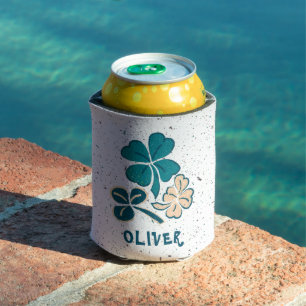 Porta-lata Trevo Shamrock Verde Irlandês Personalizado 