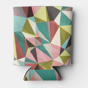 Porta-lata Triângulos Coloridos, Formas Geométricas Abstrato.