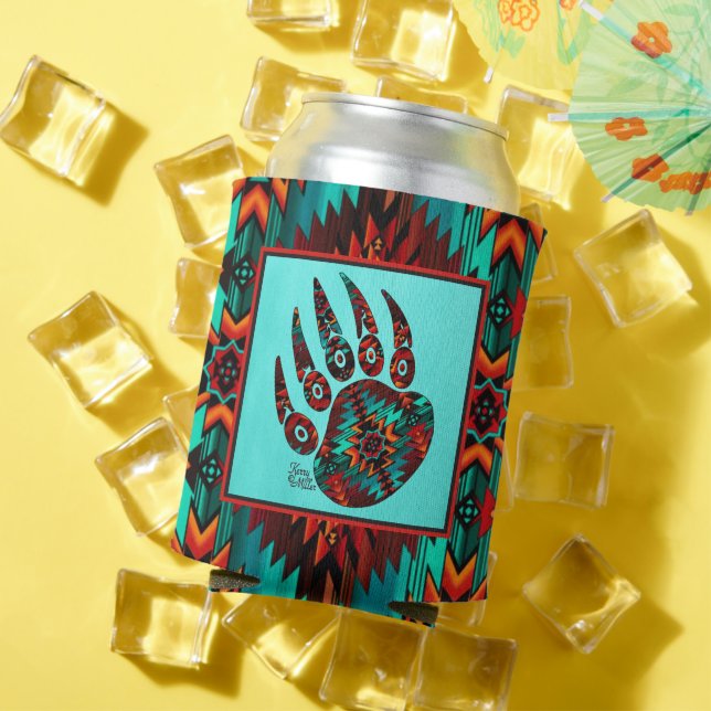 Porta-lata Tribal Bear Paw pode resfriar (Verão in situ)
