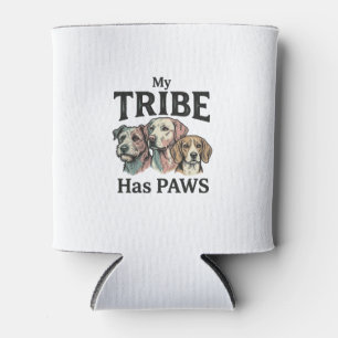 Porta-lata Tribo de Cães Tem Patas Desenho de Gravura Vintage