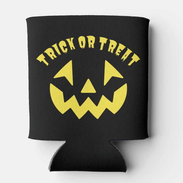 Porta-lata Trick Ou Trate Jack O'Lantern Halloween (Traseira)
