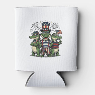 Porta-lata Trio de Jacaré Patriótico Vintage Camisa do Quatro
