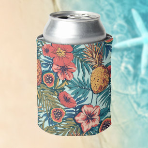 Porta-lata Trio Tropical Abacaxi, Mamão e Maracujá