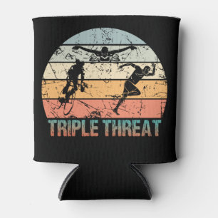 Porta-lata Tripla Ameaça - Atleta Triathlon