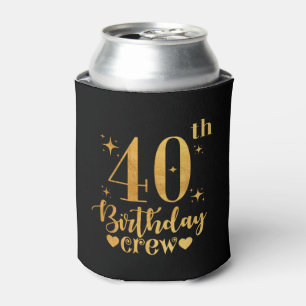 Porta-lata Tripulação de aniversário de 40 anos Engraçada Com