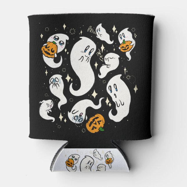 Porta-lata Tripulação do Boo de Halloween - Festa Fantasma (Frente)