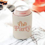 Porta-lata TRIXIE Retro 70 do Partido Bachelorette Group<br><div class="desc">Esta solteira "da festa" pode resfriar uma fonte com tema retroativo em laranja e rosa. Ordene a "esposa do partido" branca para a sua noiva e ordene os koozies "The Party" correspondentes para o fim de semana da sua solteira. As cores são editáveis! Clique em 'editar design' para criar suas...</div>