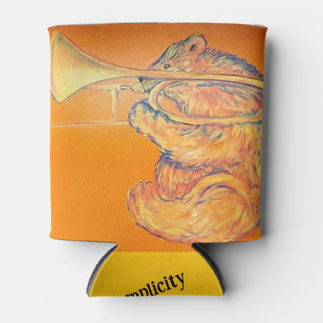 Porta-lata Trombone: Urso e Coelho (Frente)