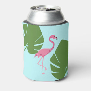 Porta-lata Tropical de Flamingo Rosa Personalizada