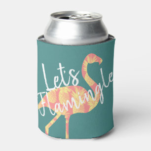 Porta-lata Tropical deixe-nos flamingo & abacaxis de