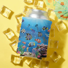 Porta-lata Tropical Fish swimming Seabed