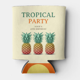 Porta-lata Tropical party with pineapple