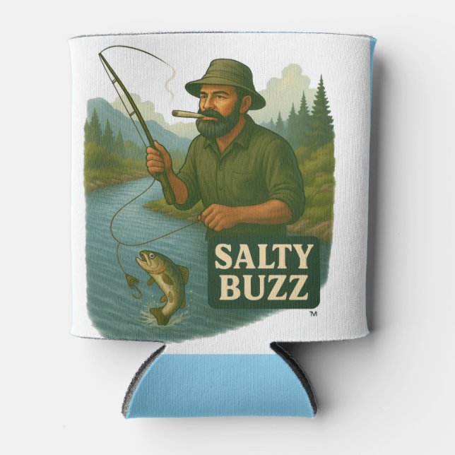Porta-lata Trout Fishing Salty Buzz (Frente)