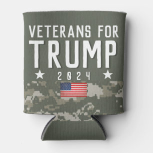 Porta-lata Trump 2024 Veteranos para Trump Camo