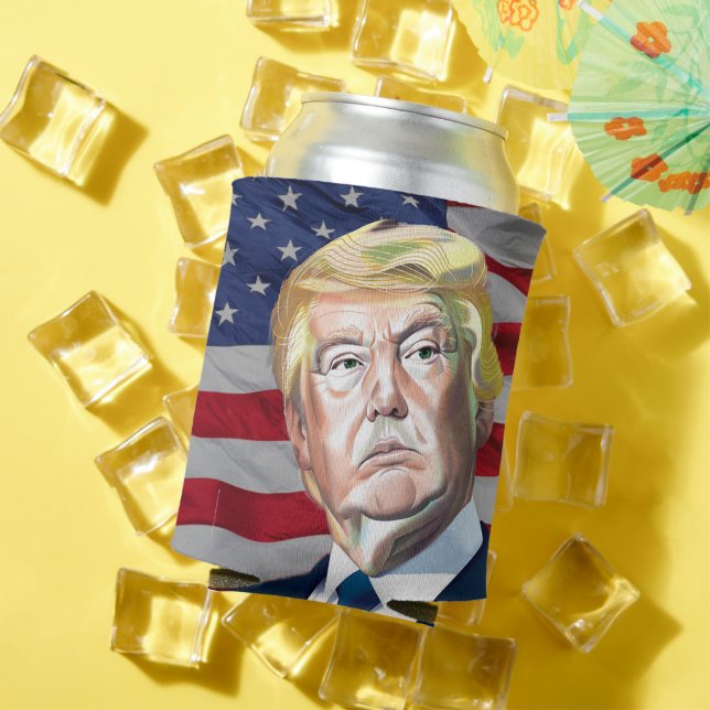 Porta-lata Trump 45º Presidente dos EUA - Presente (Verão in situ)