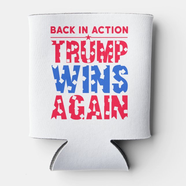 Porta-lata Trump - Back in Action Trump vence novamente (Frente)