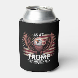 Porta-lata Trump Bandeira do 45º 47º Presidente 2025 Águia Am