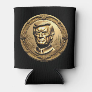 Porta-lata TRUMP CGI Colecionável Dourado Arte-Moedas Doubloo