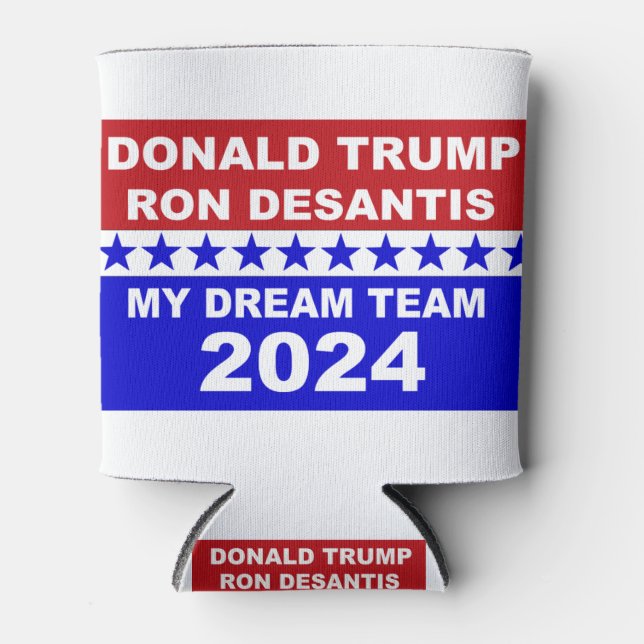 Porta-lata Trump DeSantis 2024 My Dream Team (Frente)