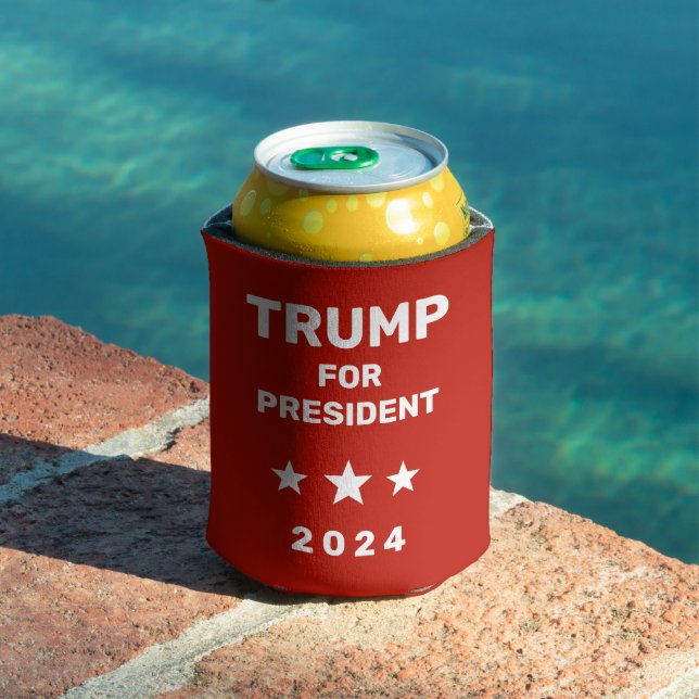 Porta-lata Trump Para O Presidente Vermelho De 2024 (Piscina in situ)