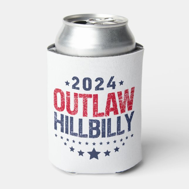 Porta-lata Trump Vance 2024 Outlaw Hillbilly US Flag (Can Front)
