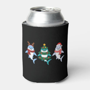 Porta-lata Tubarão de Natal Papai Noel Rena Árvore Xmas Feria