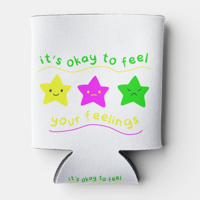 Porta-lata Tudo bem sentir seu sentimento (1) (Frente)