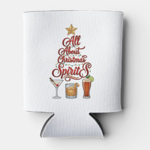 Porta-lata Tudo Sobre Espíritos de Natal Coquetéis Whisky Est