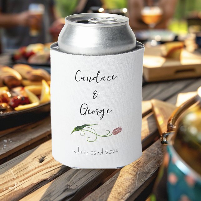 Porta-lata Tulip Floral Rosa (Criador carregado)